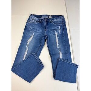 Sowdgirl  Jeans‎ Women's Size 9 Blue Denim Distressed Whiskered Wash